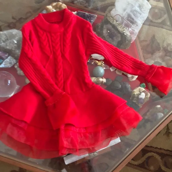 Dresses | Toddler Red Sweater Dress | Poshmark
